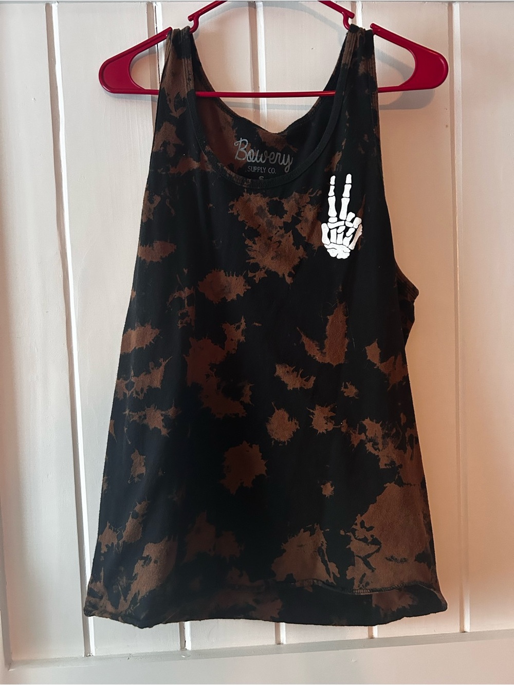 Bowery Supply Co. | Black & Brown Tie-Dye Skeleton Tank Top